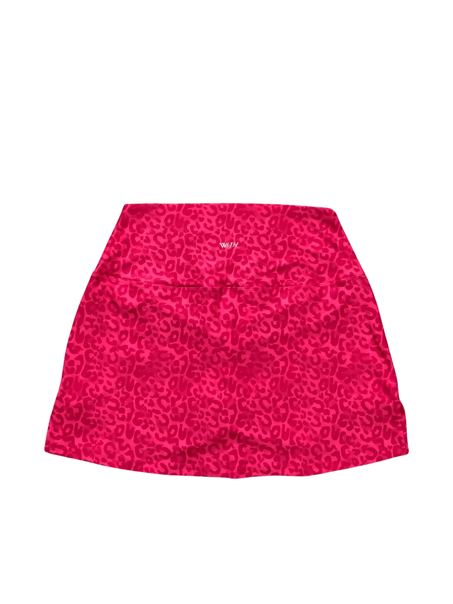 Wear It To Heart Neon Pink Cheetah High Waist Skort Floral Pattern Elevated Casual