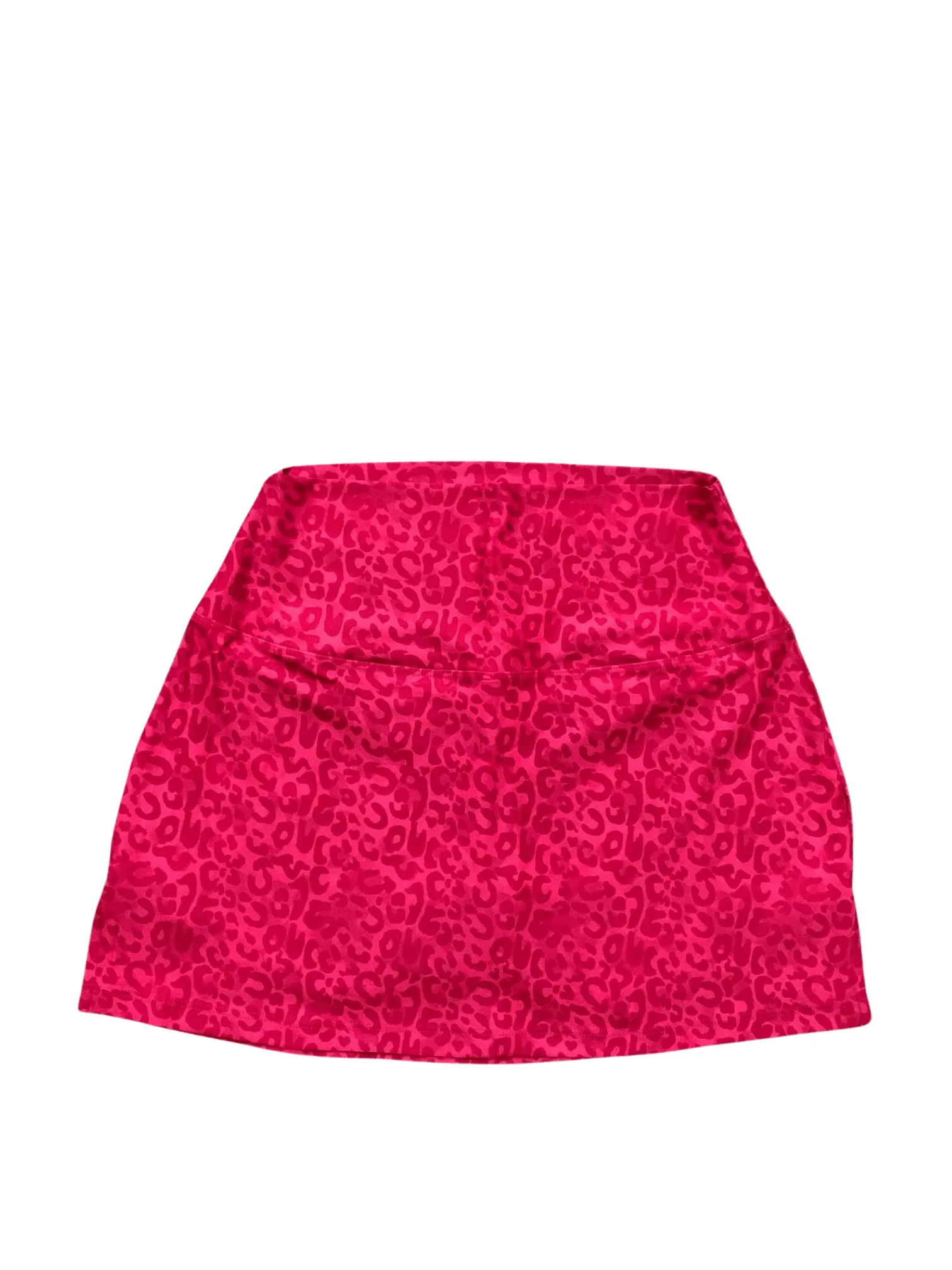 Reinforced Seams Wear It To Heart Neon Pink Cheetah High Waist Skort