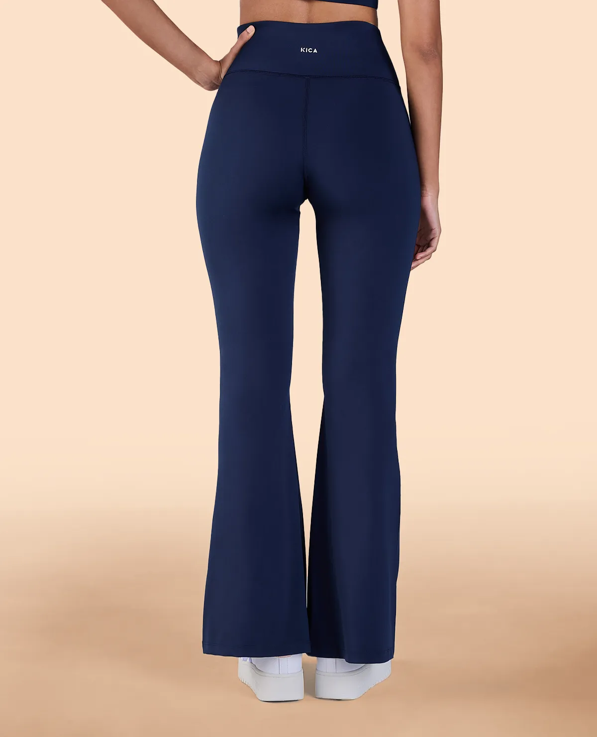 Formal Flare Pants in Second SKN Navy Organic Cotton