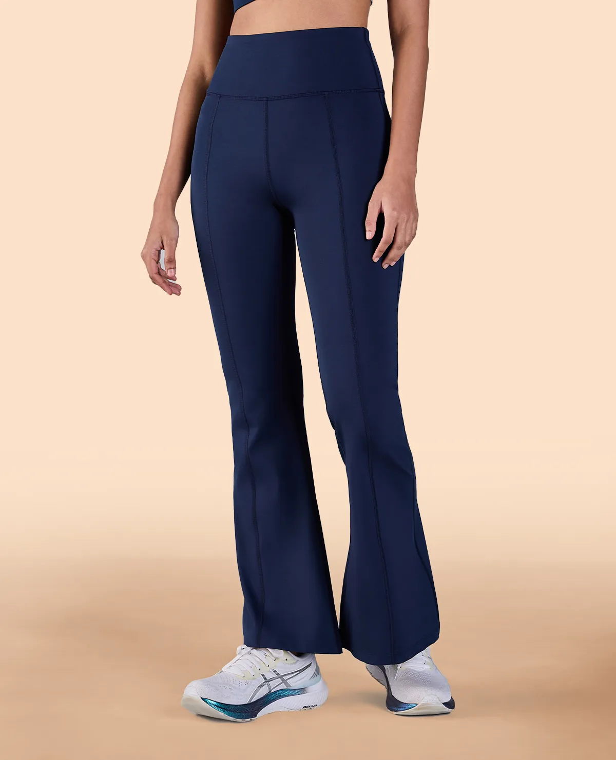 Formal Flare Pants in Second SKN Navy Low Bulk Design