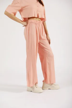 Stable Shape WIDE LEG TROUSERS WITH SLIT DETAIL