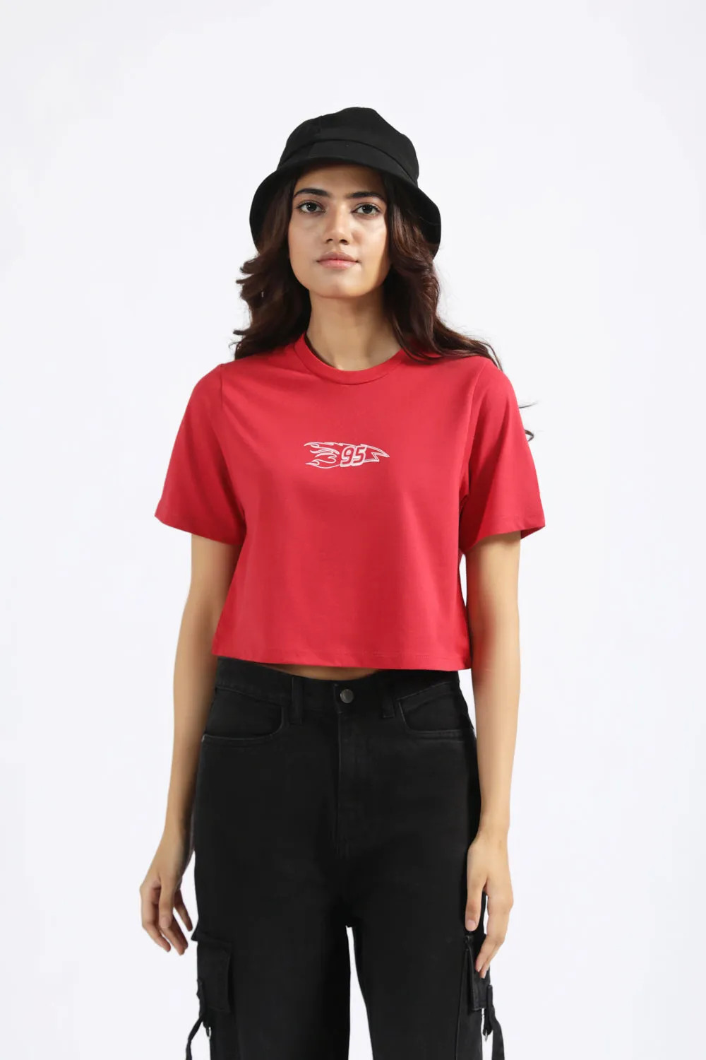 CROPPED GRAPHIC TEE AntiOdor Fabric