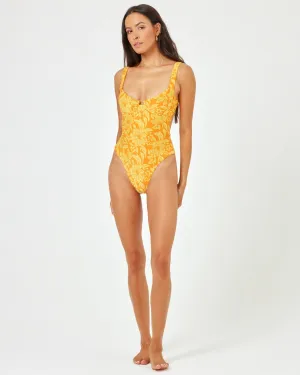 Lightweight Webbing Printed Kendal One Piece - Golden Hour Blooms