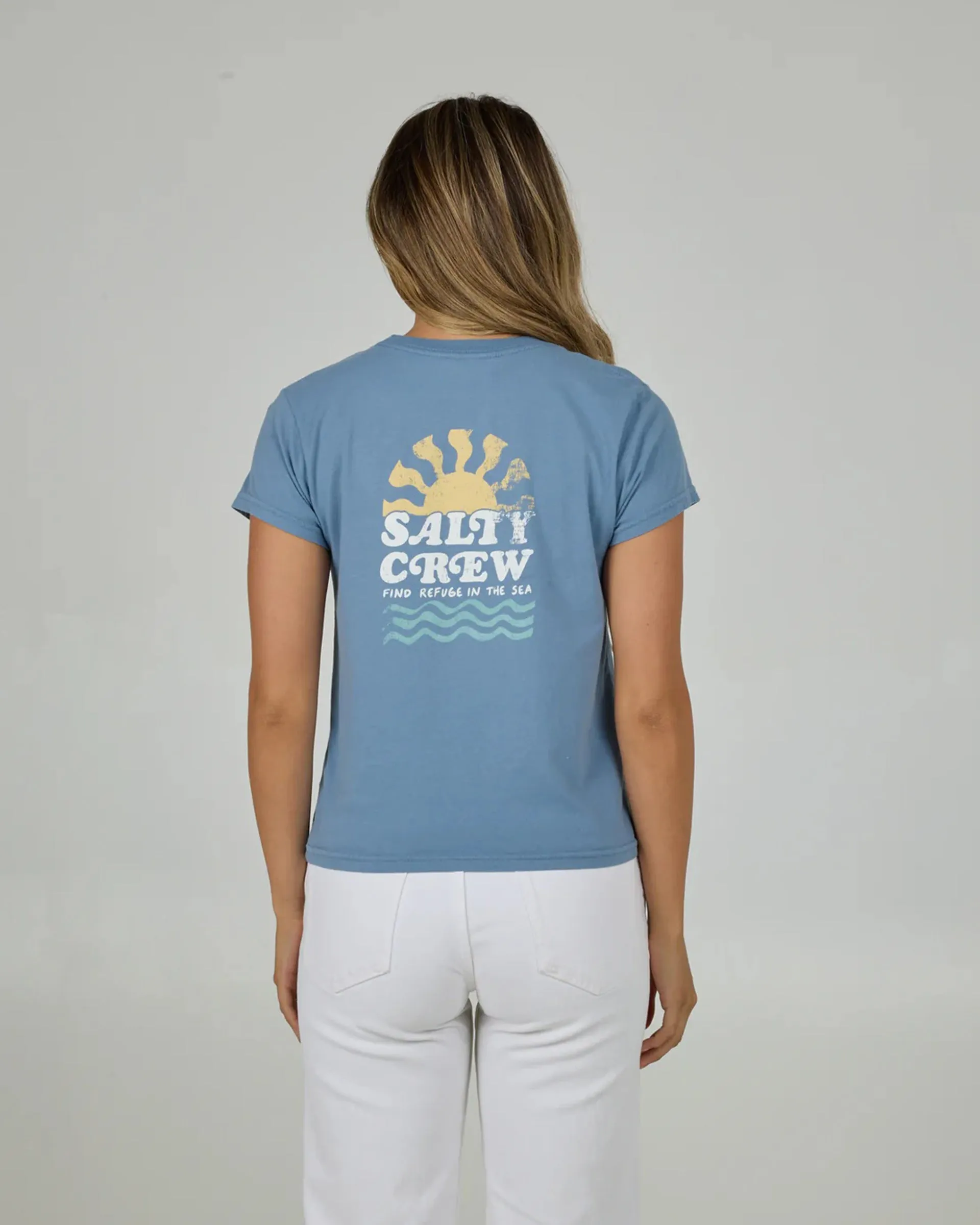 West Bound Modern S/S T-Shirt - Dusty Blue Fit For Movement