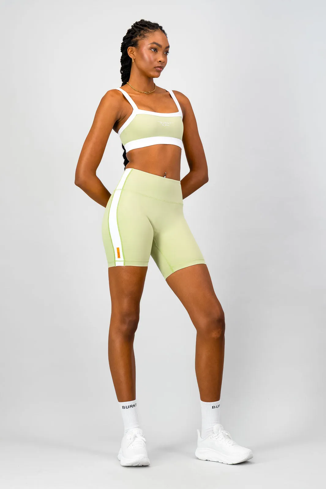 Burnt x You 6-Inch Inseam Short - Aloe fitness industry