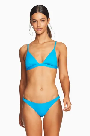 Moss Bralette Top - Cyan EcoLux Contoured Cup Structure