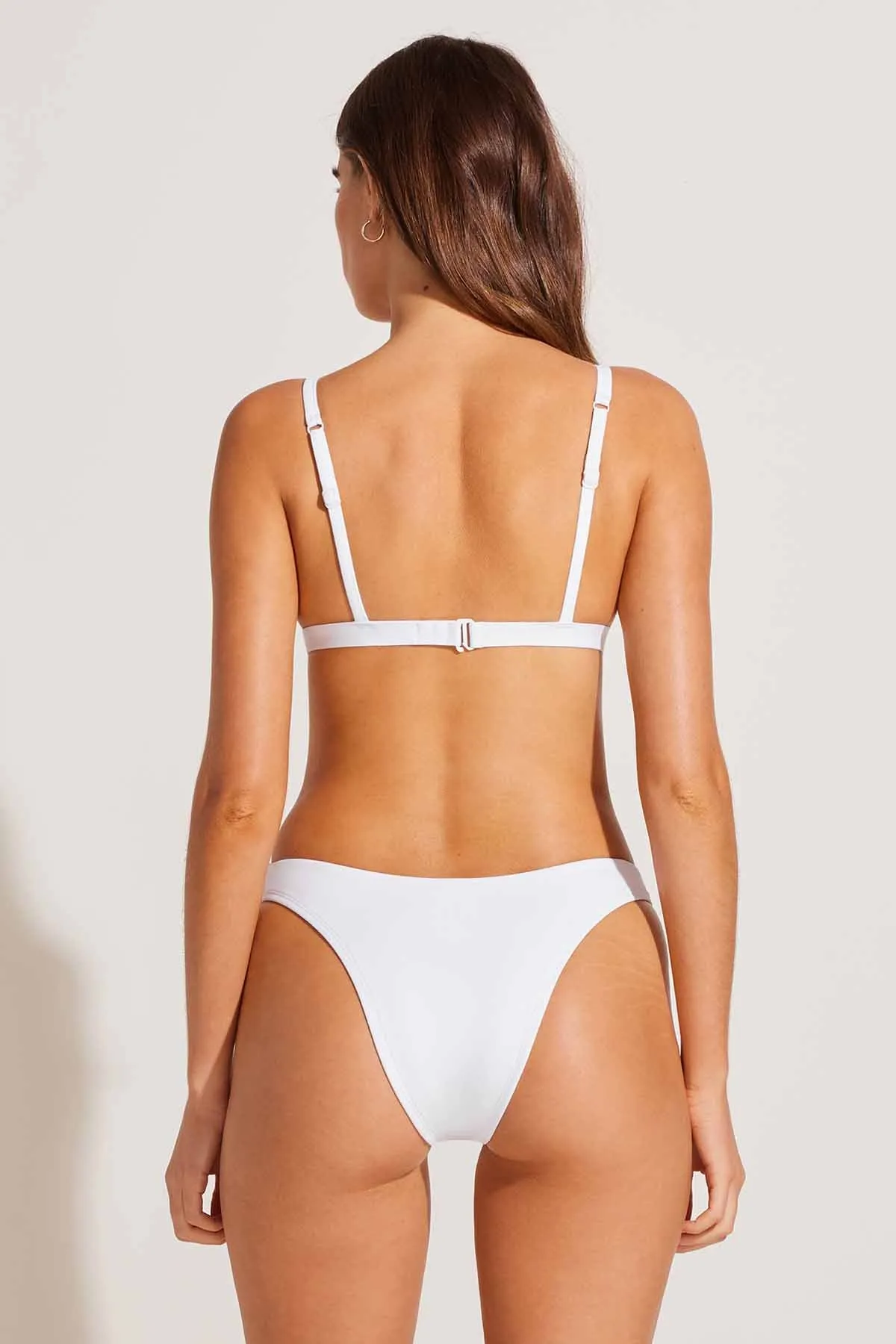 Stacked Cushioning UPF Rated Fabric Luxe Link Cheeky Bottom - White ReLux