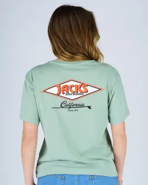 Layering Options LayeredHemDetails Women's Cal Diamond S/S Tee - Sage