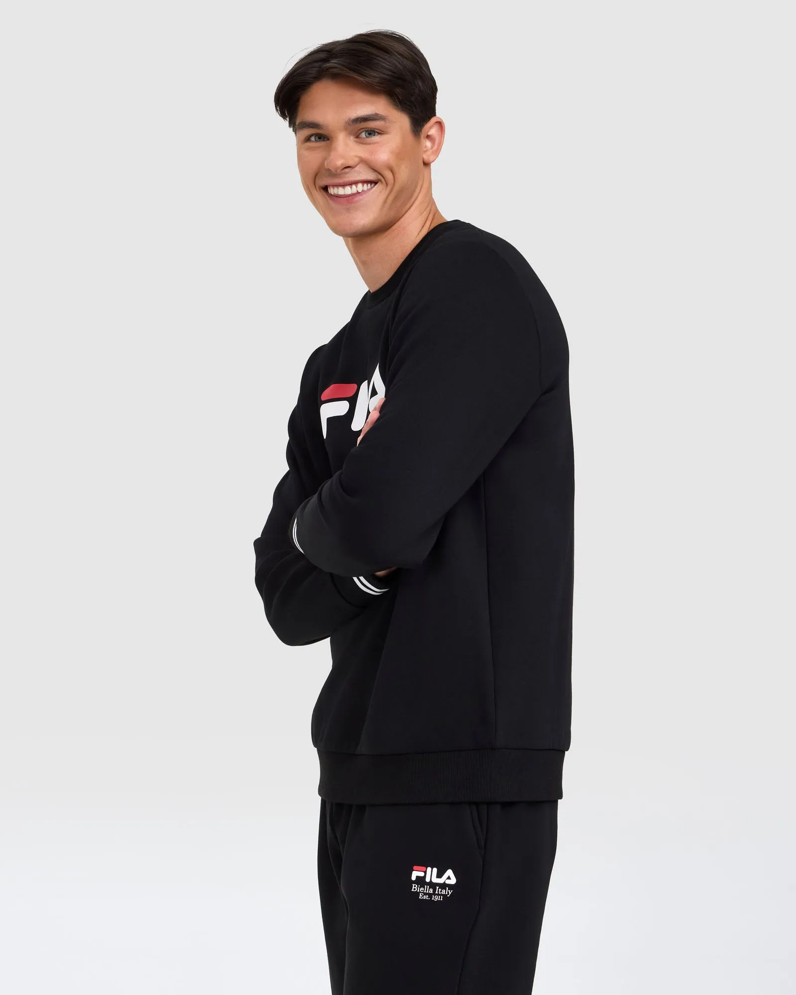 Sporty Wearable Fila Unisex Florence Black Sweatshirt