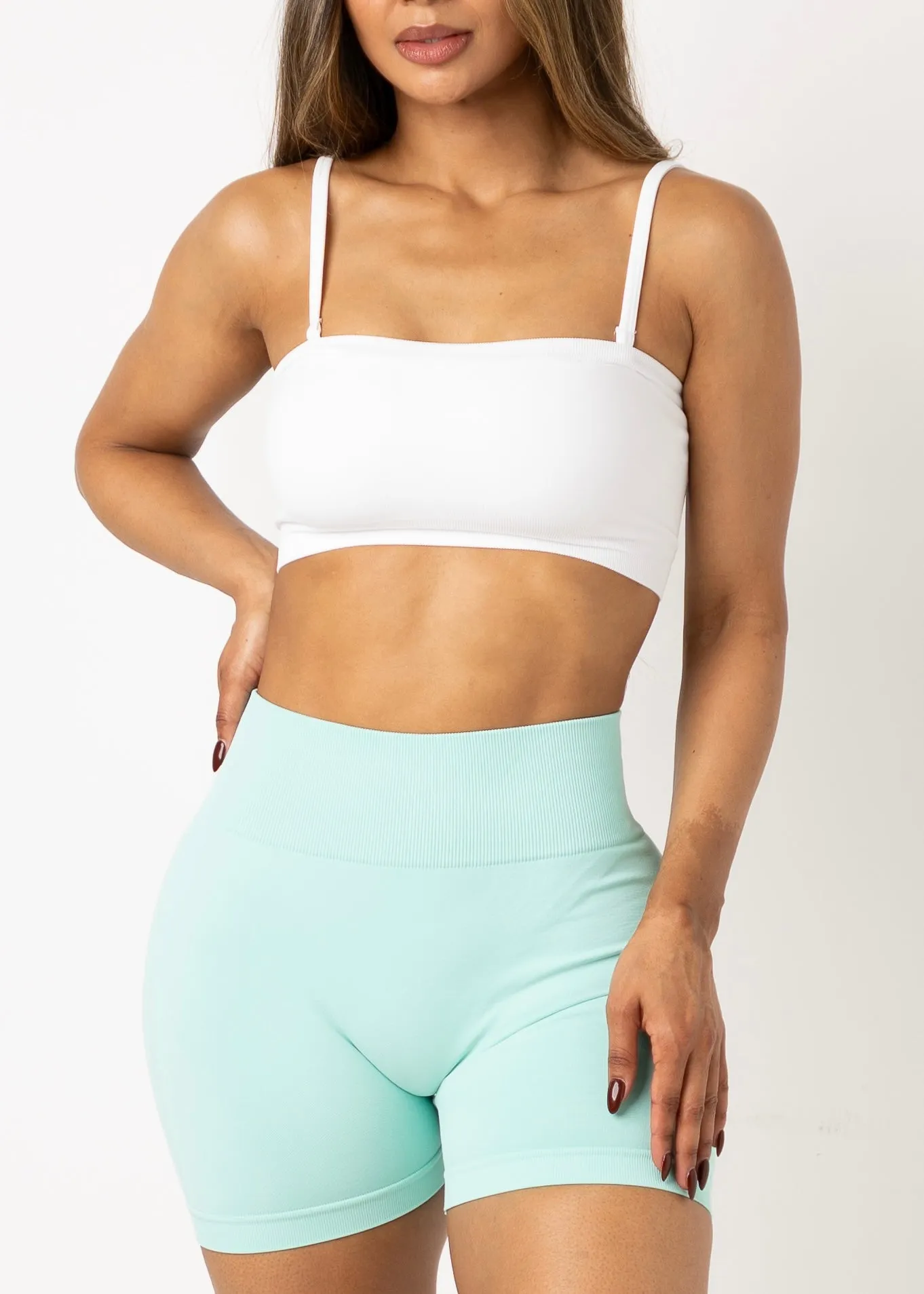 professional athletes MULTIWAY SEAMLESS BANDEAU - WHITE