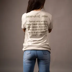 Timeless Fit Practical Comfort Women's Blank Check Boyfriend Fit T-Shirt - Sand