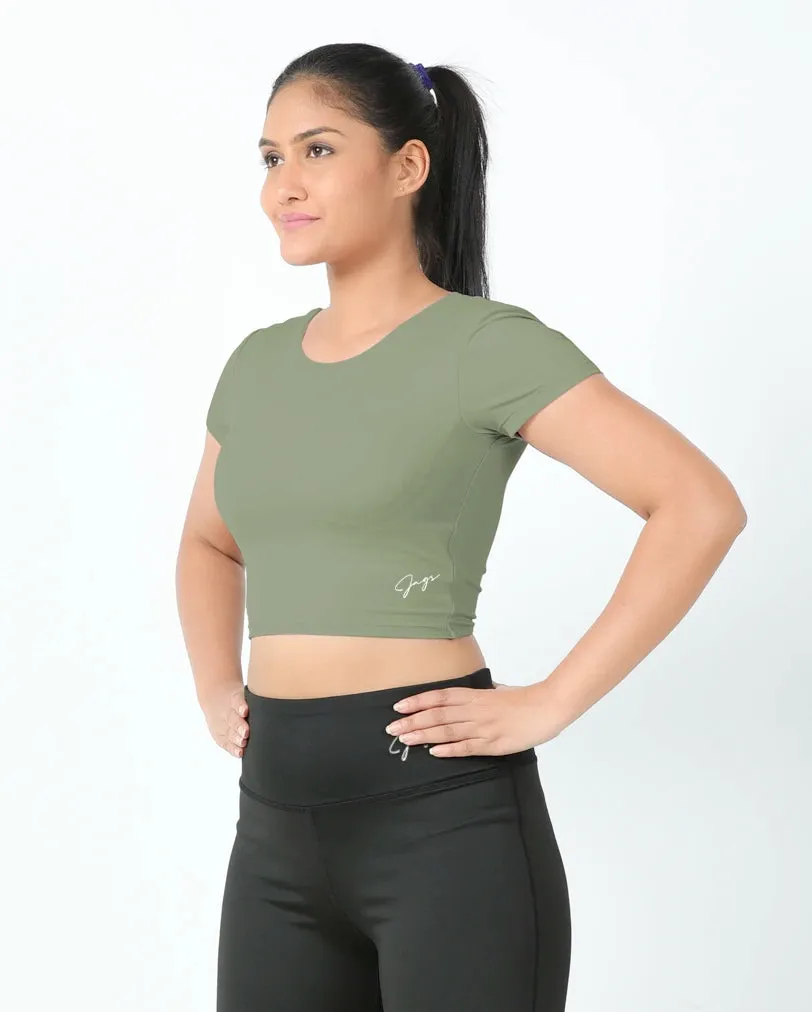 DareGlam Crossover Crop Top - Confidence in Style Recycled Polyester Thread Comfortable fit