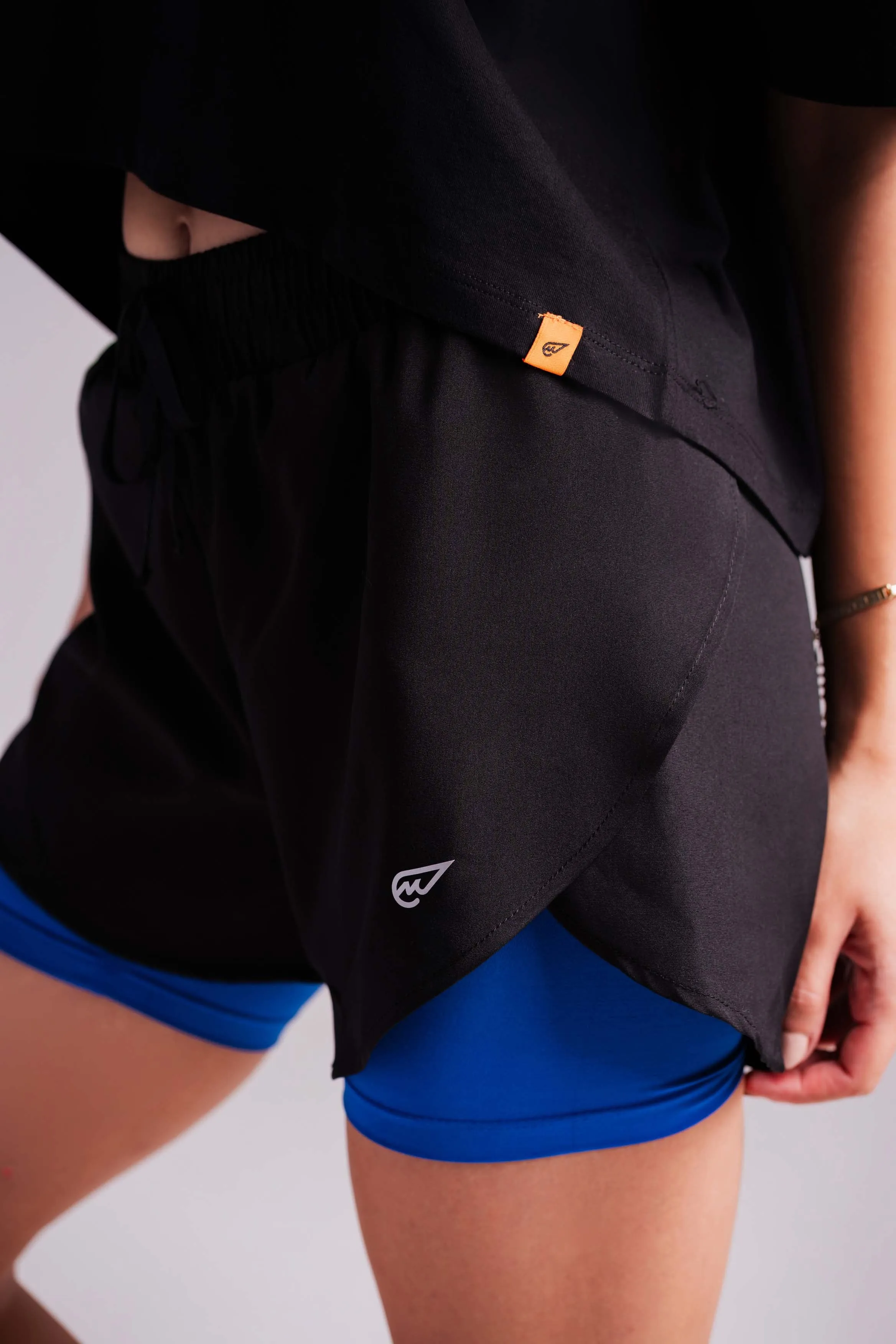 Back pockets Warm Fit Active Double Layered Shorts