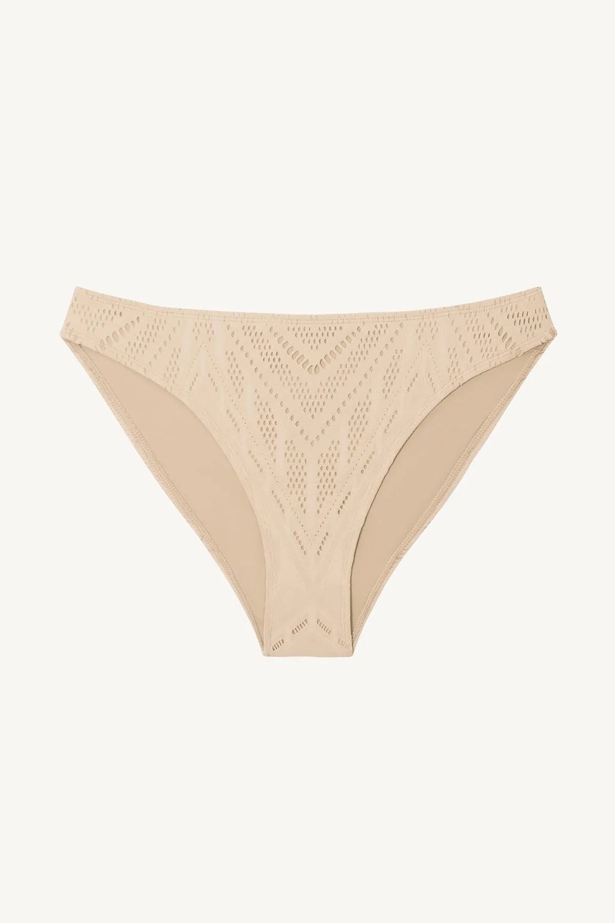 Cali High Leg Full Bottom - Natural Calico Crochet Flex Foam Padding