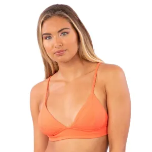 Premium Surf Fixed Tri Bikini Top High Coverage Cutouts Zero Gravity Feel