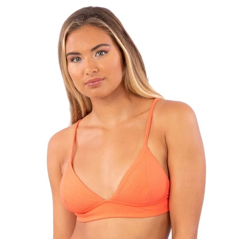 Flexible Fit System Ergonomic Contour Design Premium Surf Fixed Tri Bikini Top