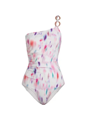 Kara One Piece In Hazy Ikat Ivory Shimmering-Finish Non Abrasive Labels