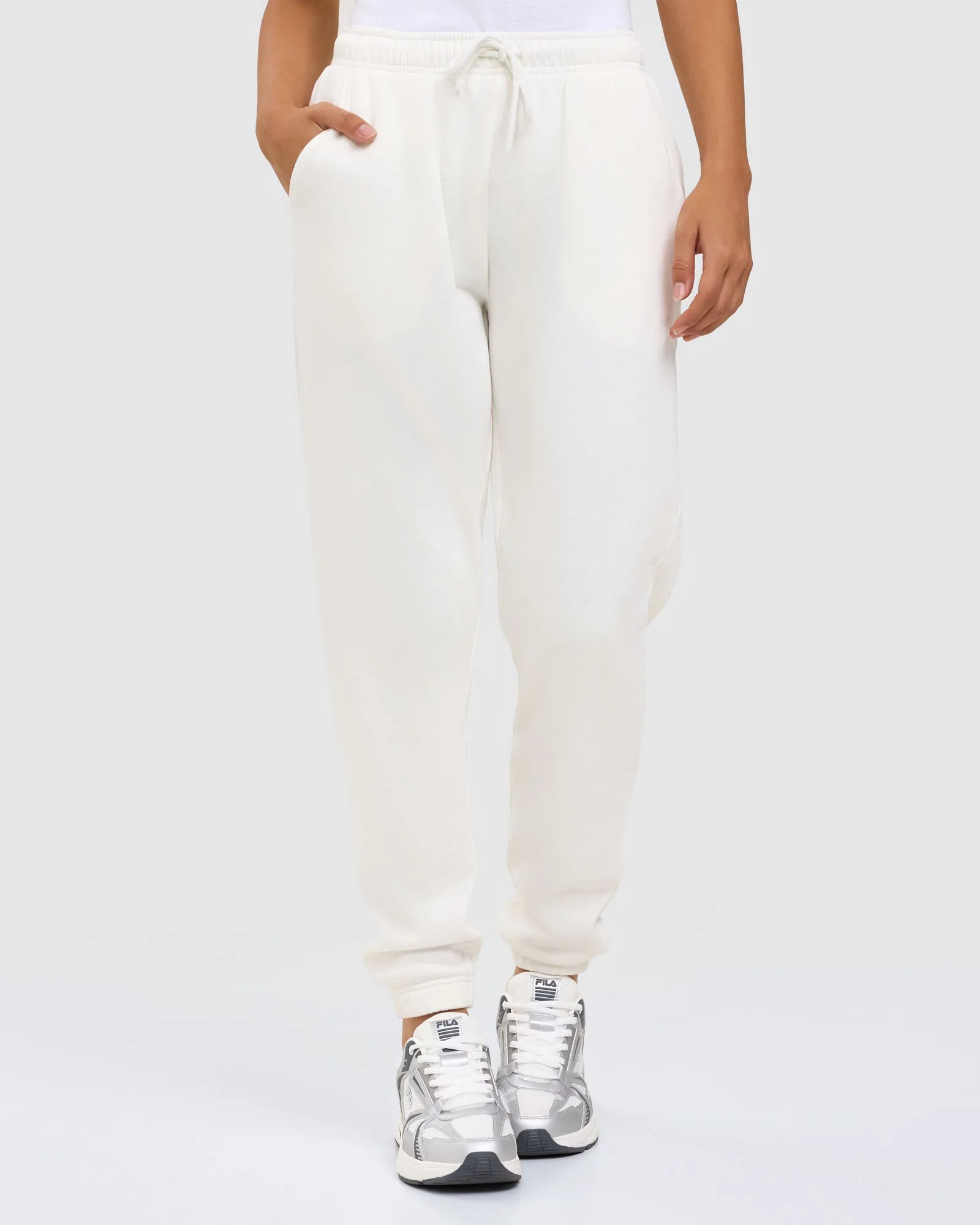 Fila Women's Isabella Coconut Trackpants Ultimate Comfort Relaxed Waist