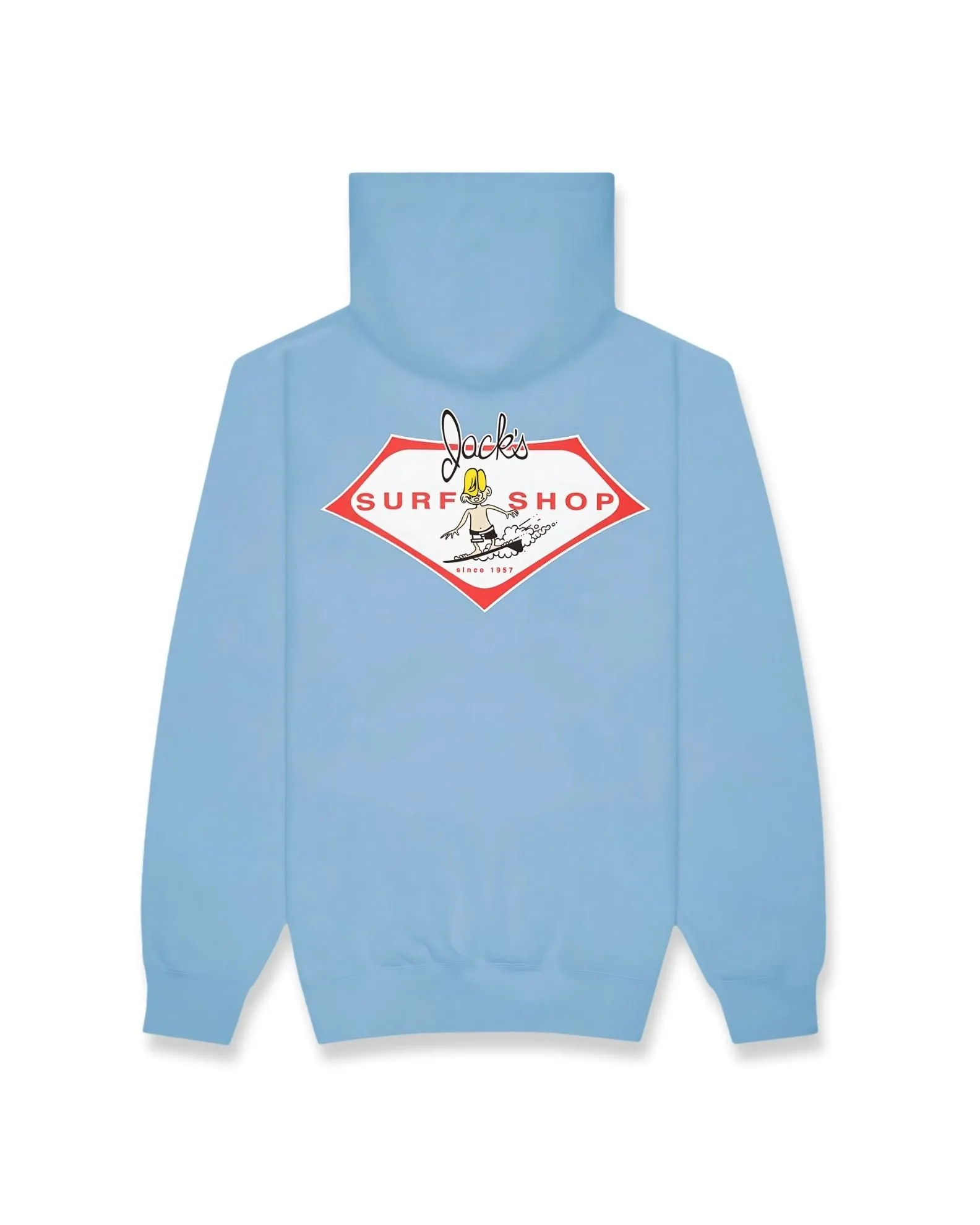 Classic Sporty Ribbed Cuffs Little Dude Summer Series Pullover Hoodie - Light Blue