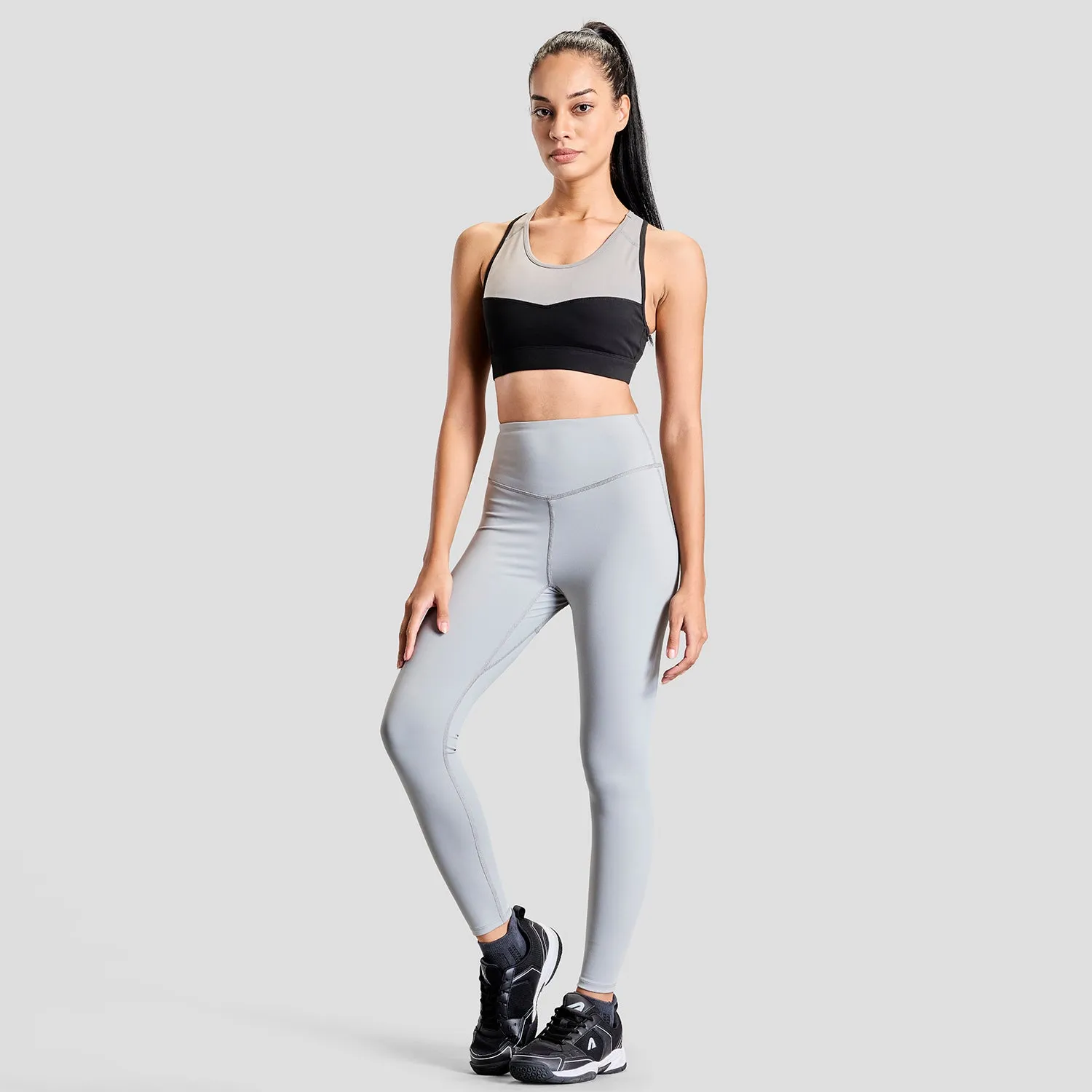 Limitless Womens Leggings - Grey Body Sculpting
