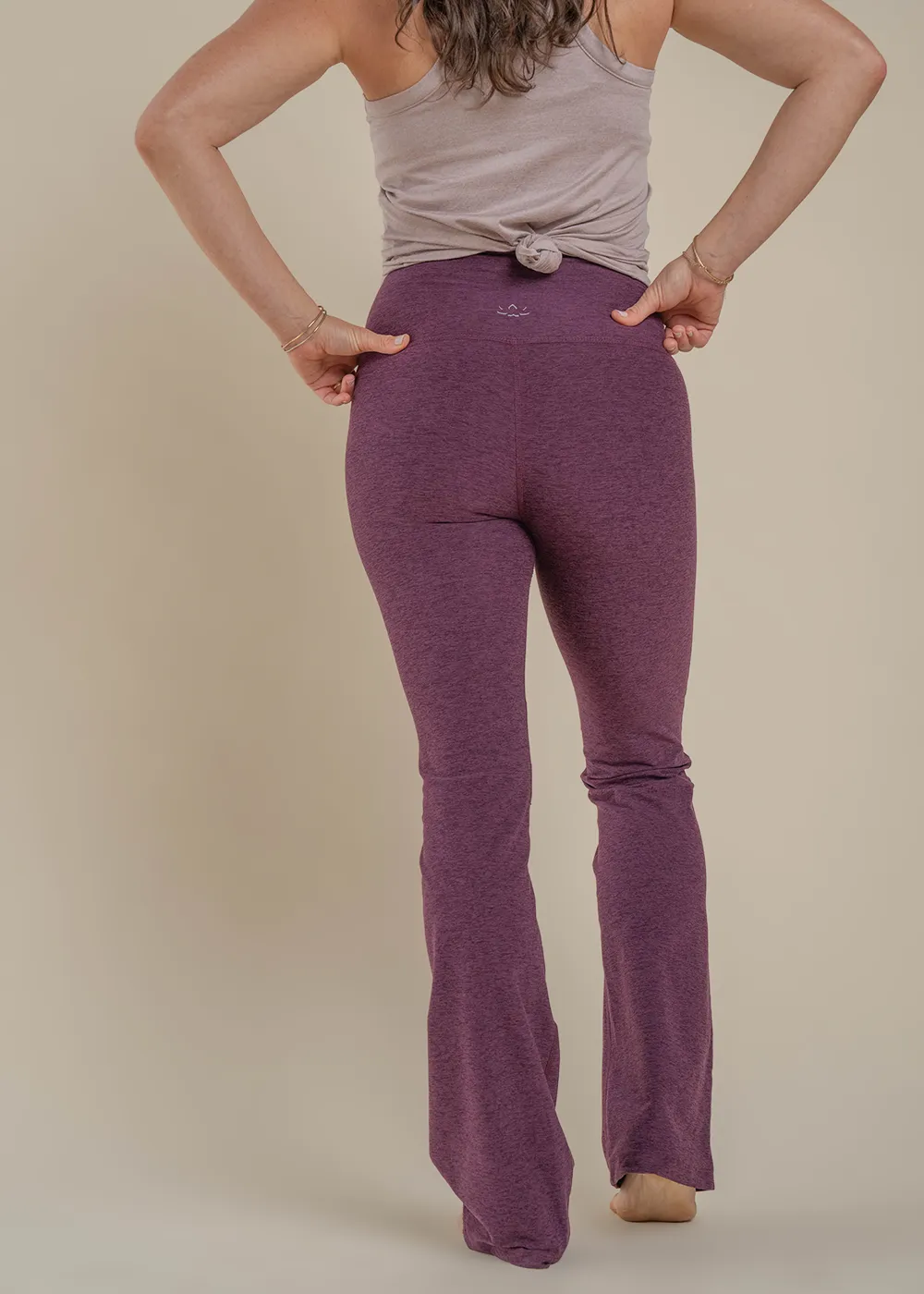 Star Light High Waisted Practice Pant - Eggplant Heather