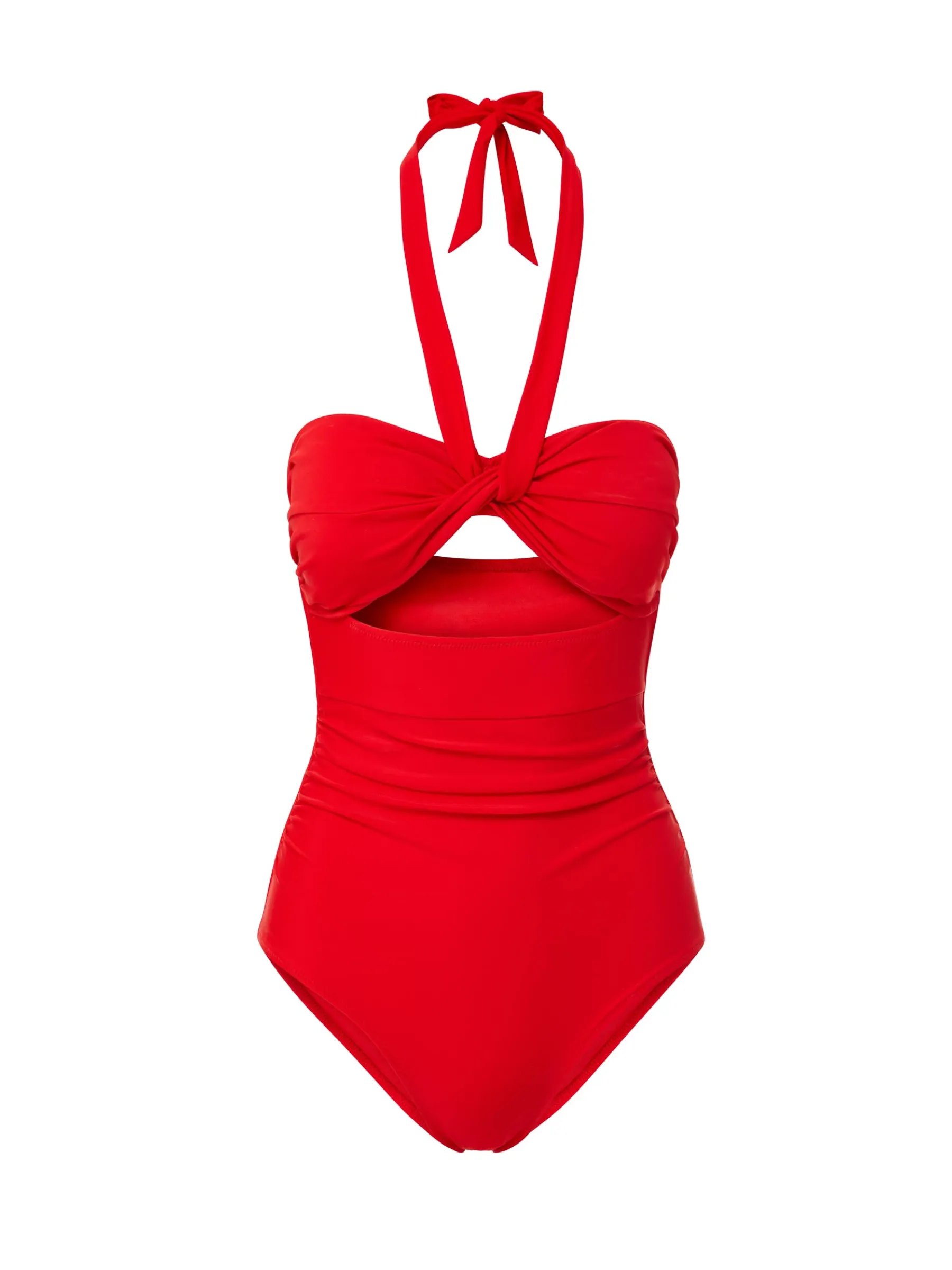 Ella One Piece Cherry Red Smooth Finish Multi Panel Construction