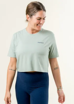 Stretch Fabric Stay In Oversized Cropped Tee