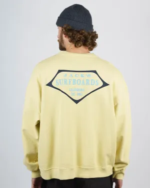 twill style test Retro Lam Heavyweight Crewneck - Yellow