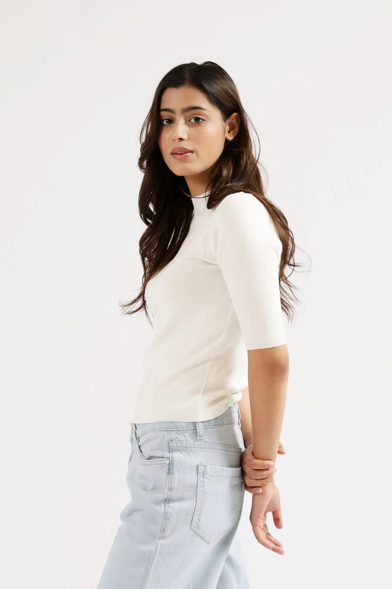 FITTED KNIT TOP World Glow