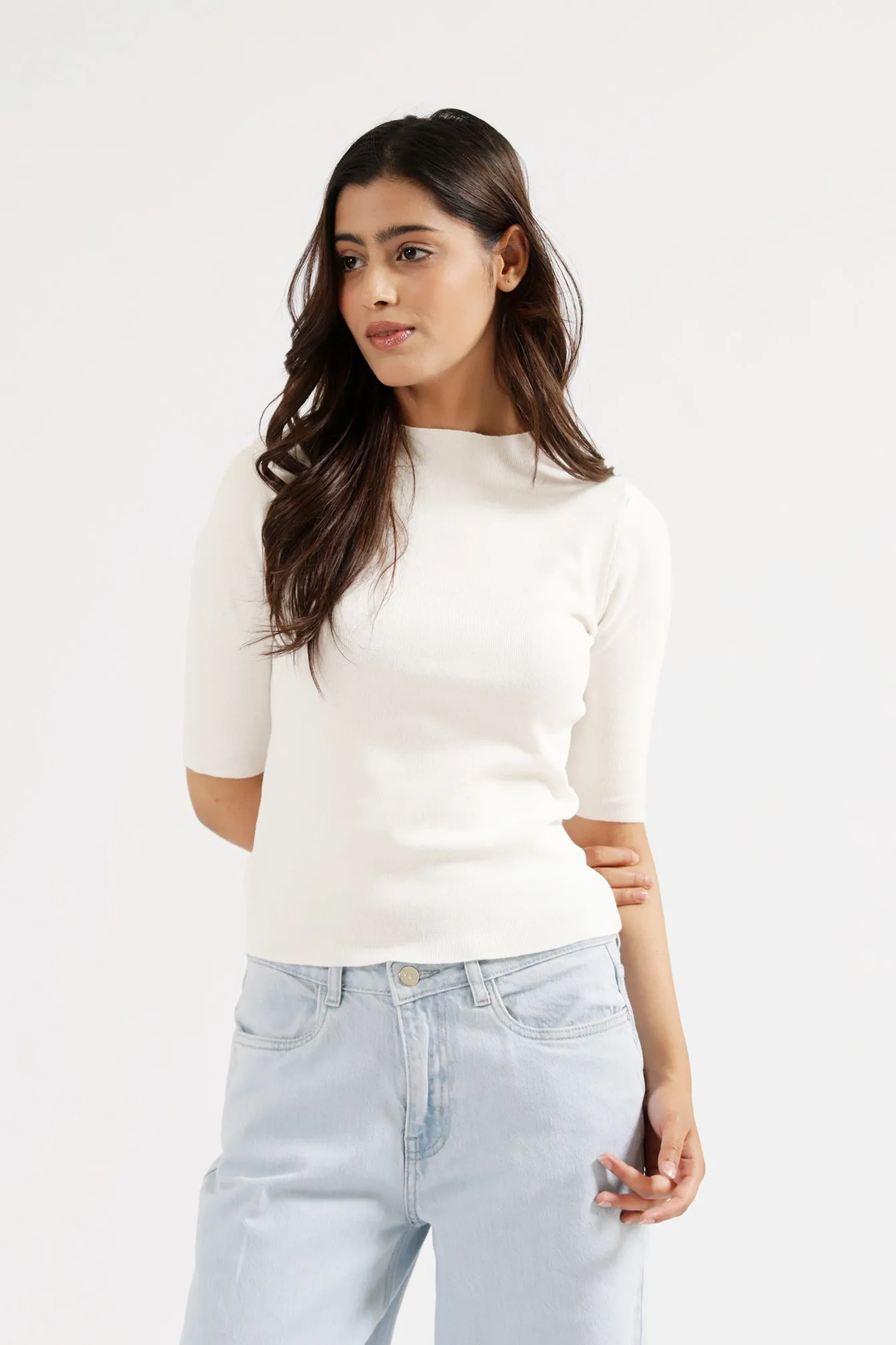 FITTED KNIT TOP Street Glow