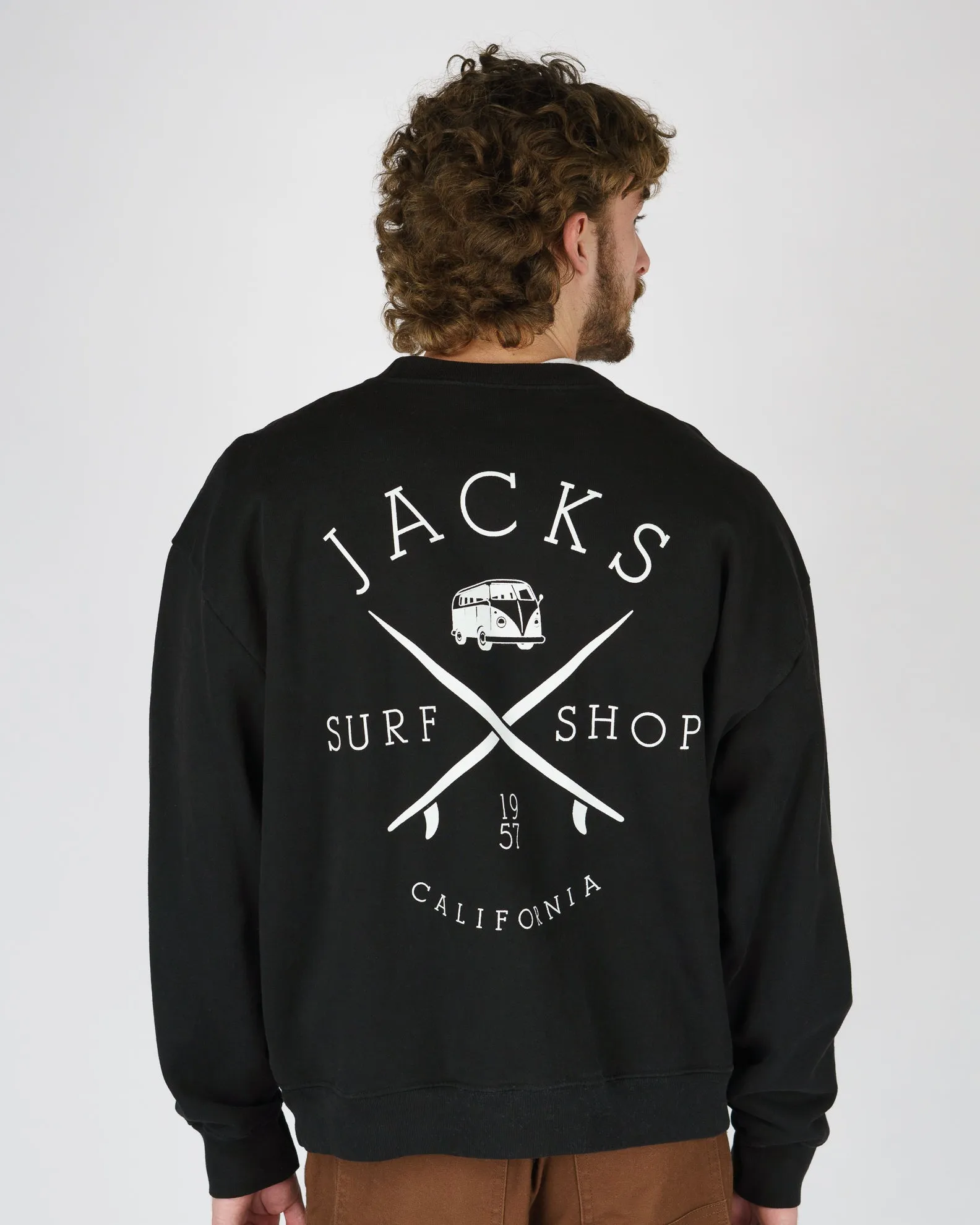 Comfy Hoodie Bus Stop Heavyweight Crewneck - Black