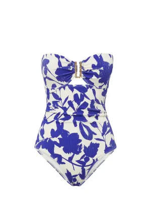 Lisa One Piece Moraea Garden Texture Tropical Comfort Stretchy Fit