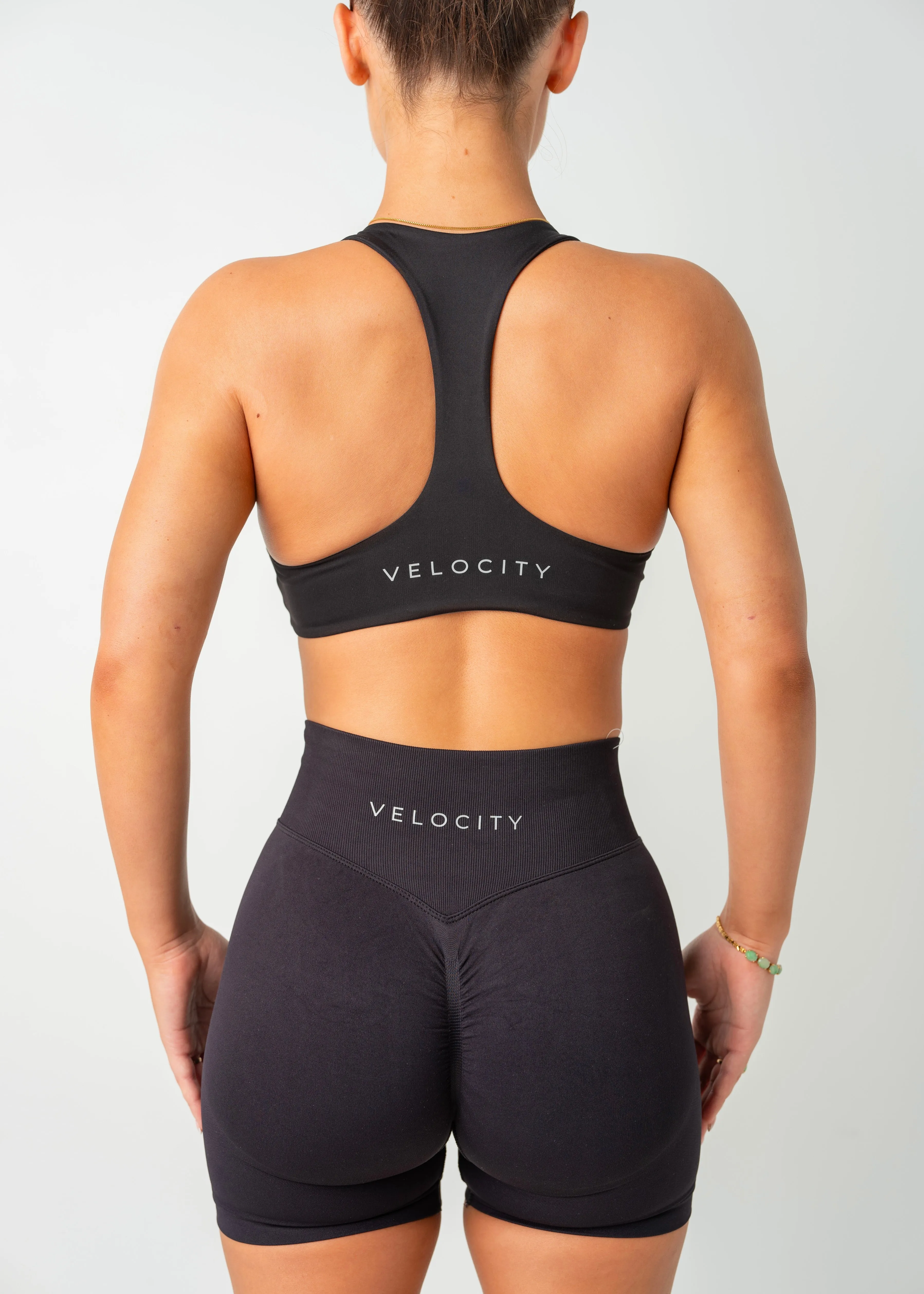 MINIMAL RACER BRA - BLACK Thermoregulating Fibers Anti Chafe Design