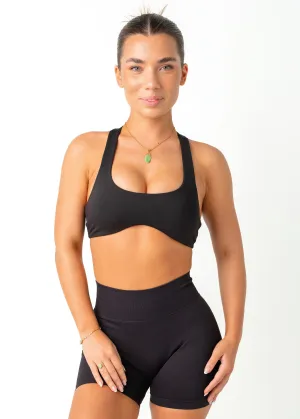 Durable Support MINIMAL RACER BRA - BLACK