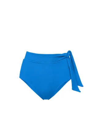 Side Tie High Waist Bottom In Grotto Texture Durable Stitching