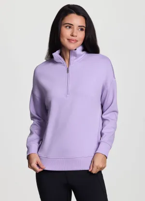 Anti Slip Silicone Strips LuxeSoft Mock Neck Quarter Zip For Teens Compression Support