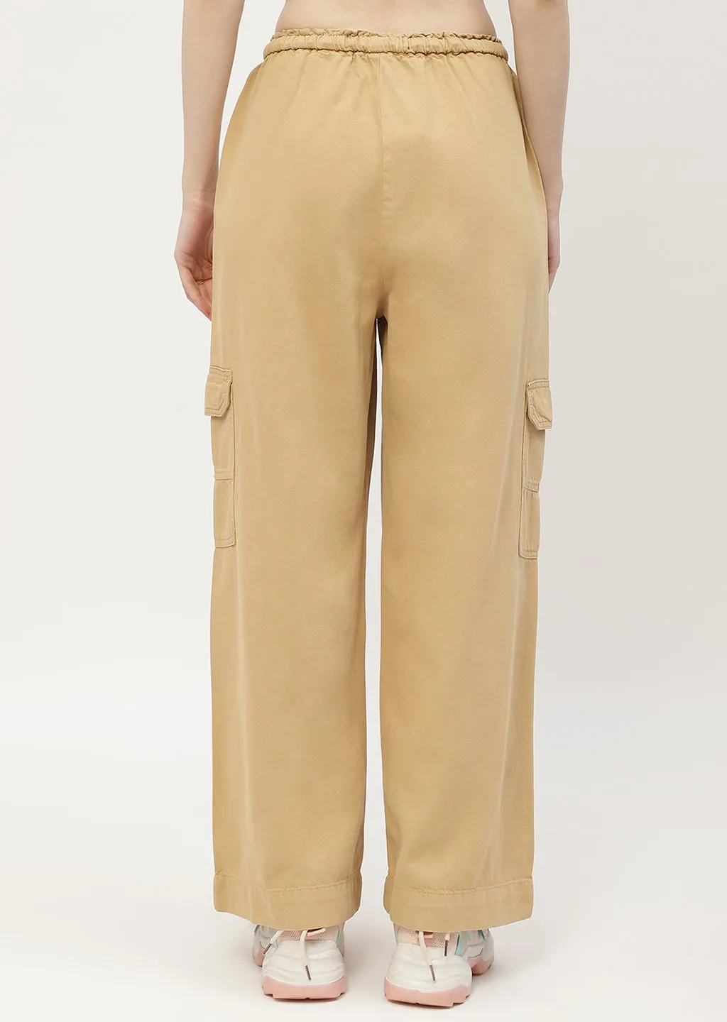 NoBuckleDesign Organic Cotton Madame Solid Yellow Cargo Jeans
