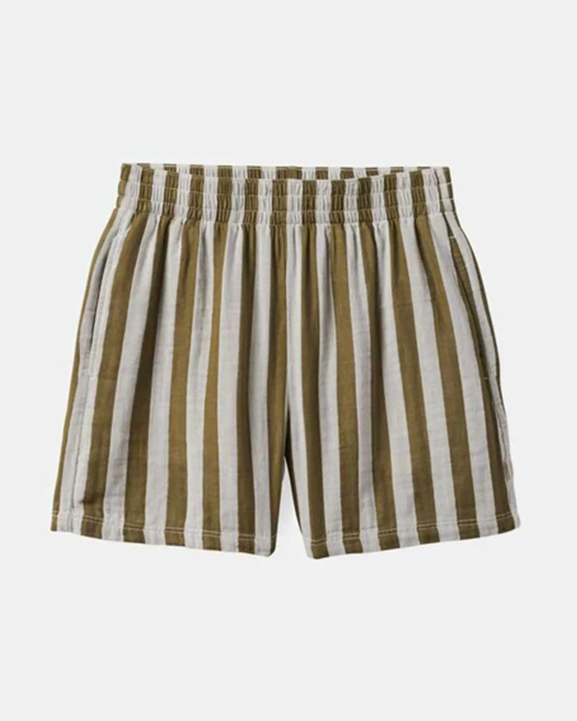 fishing outfit Mykonos Stripe Boxer Short - Military Olive