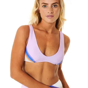 Seamless construction Shade Enhancing Cups Sunrise Stripe Trilette Bikini Top