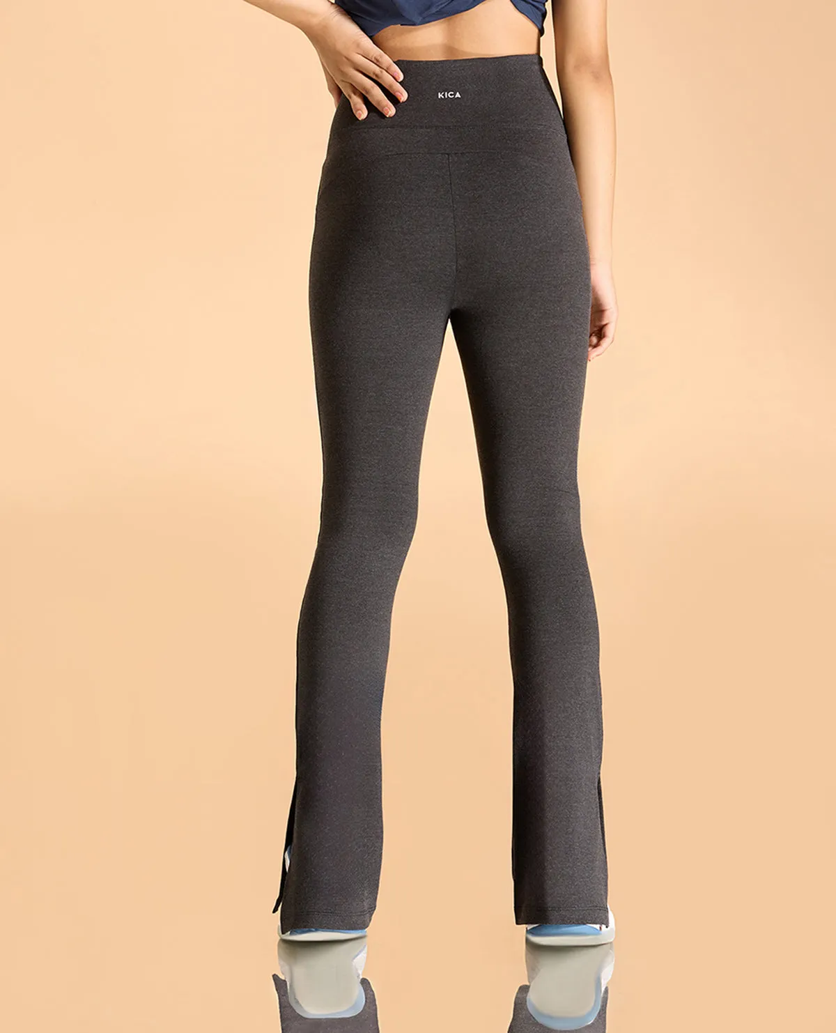 Loose cut Workout-ready Criss-Cross Cotton Flare Pants