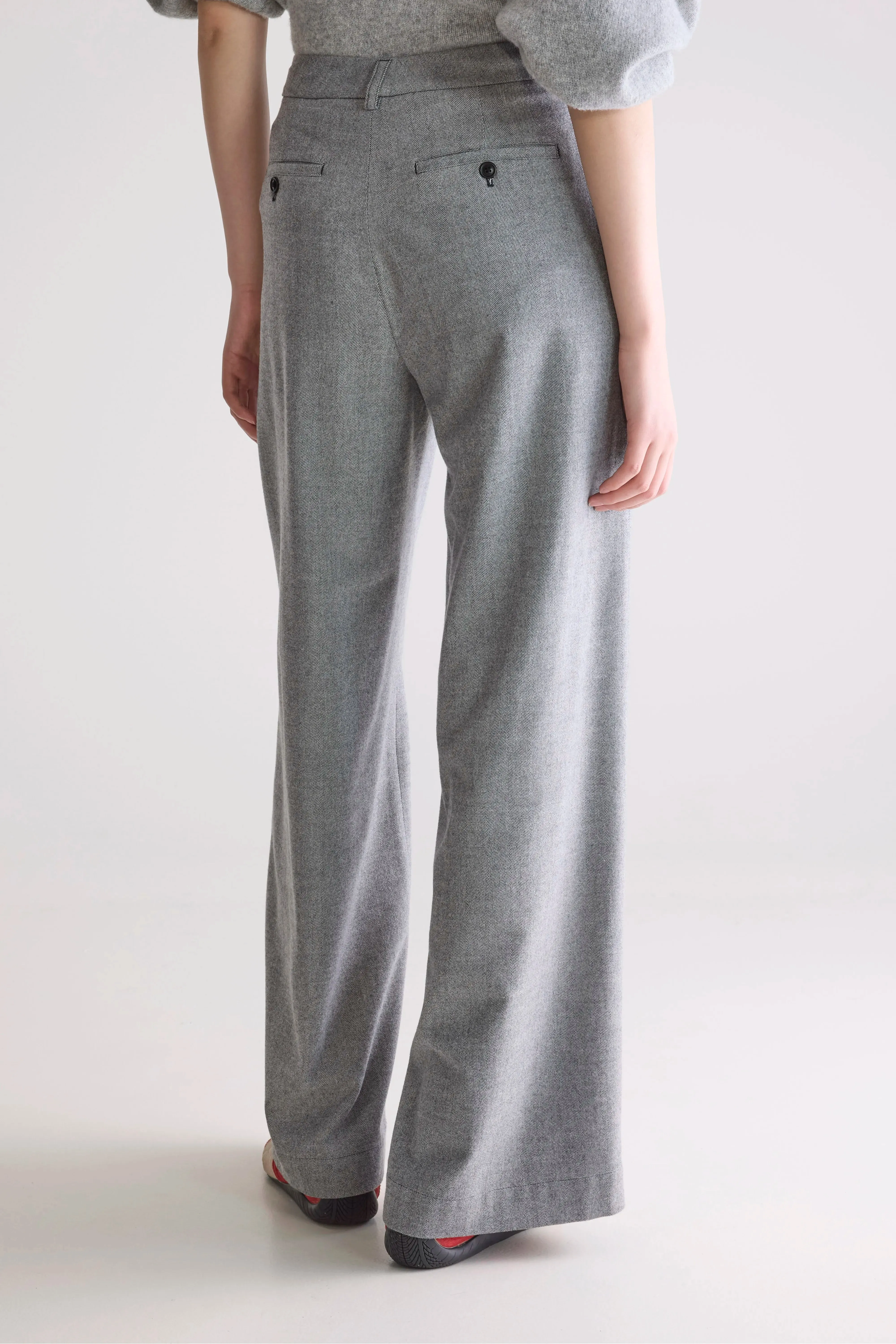 SnagFreeFabric Recycled fibers Volkert wide tailored trousers (252 / W / MID GREY)