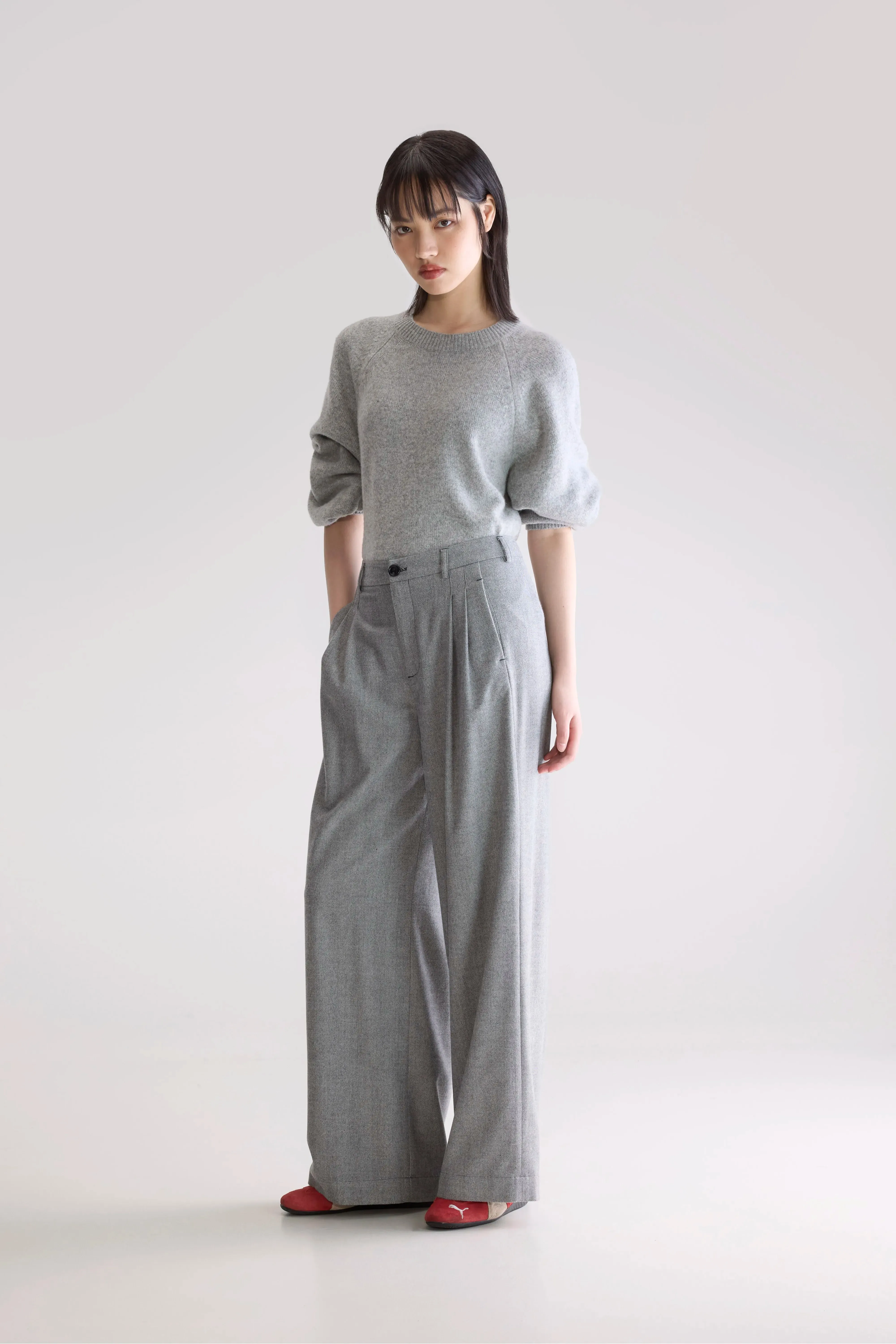 Cozy Touch Volkert wide tailored trousers (252 / W / MID GREY)