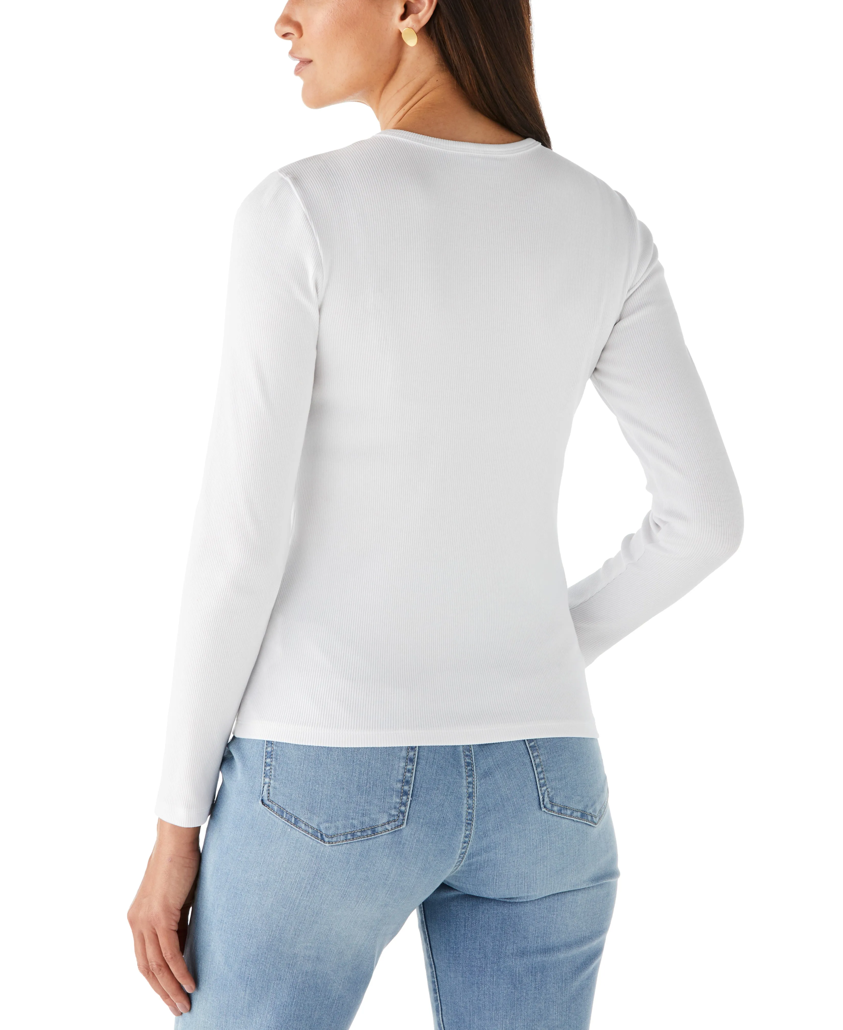 Retro cool Ribbed Crew Neck Tee