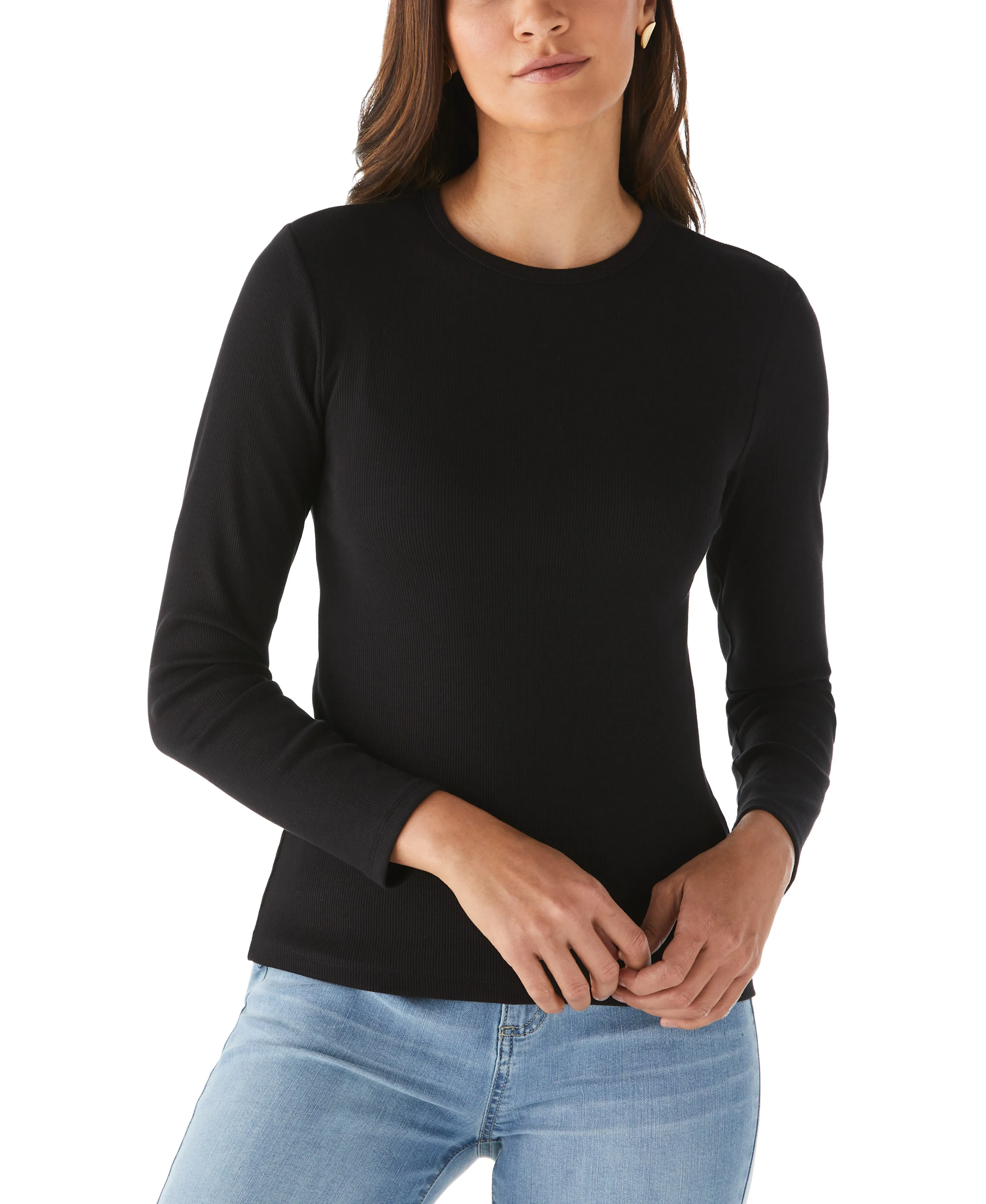 Ribbed Crew Neck Tee Breezy Fit