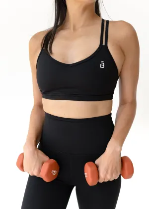Double Back Bra - Black Trendy Outerwear