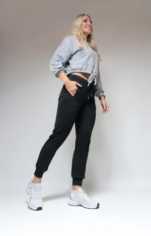 DBS Black Joggers Chill Day Unisex Style Four Way