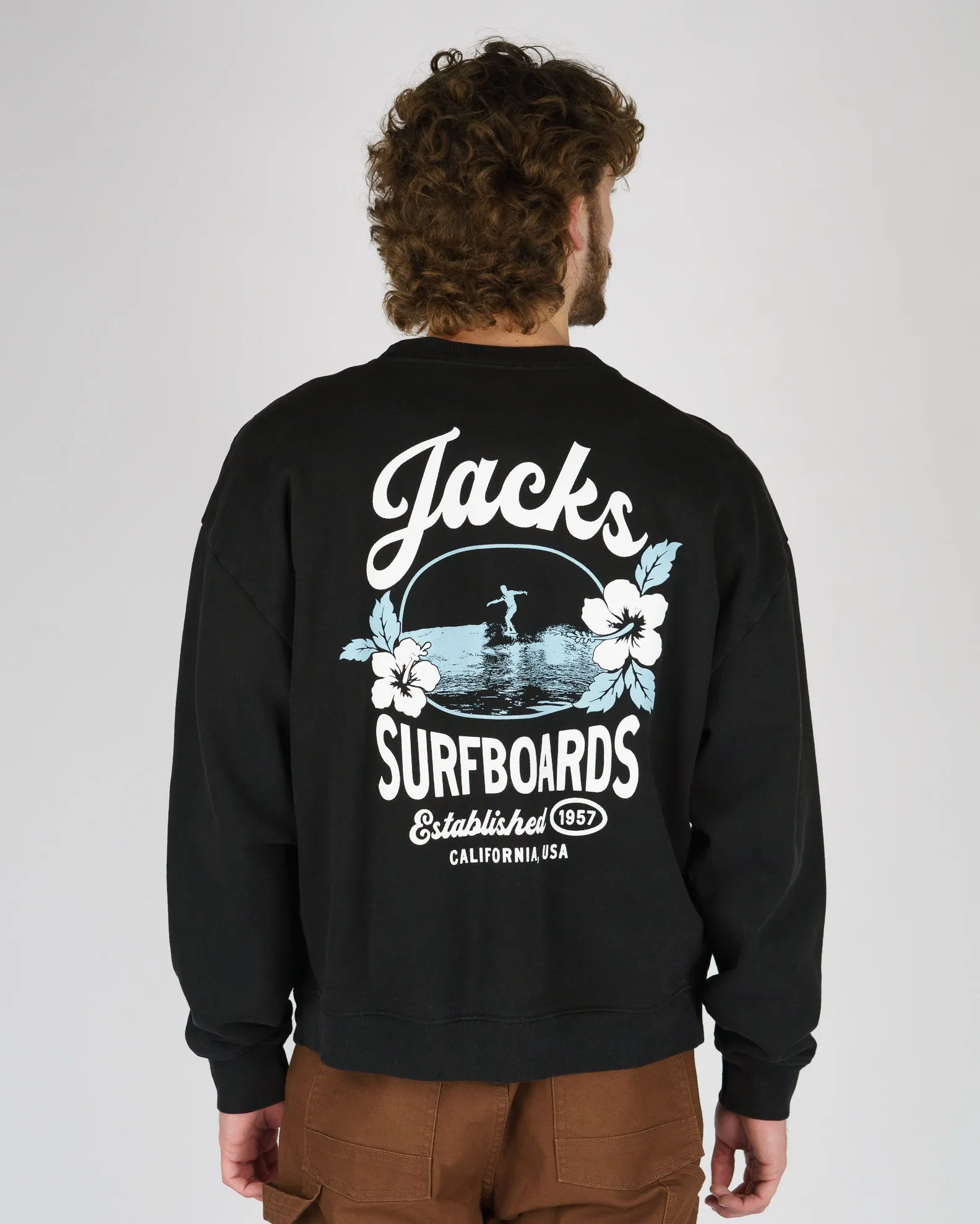 Tip Toe Heavyweight Crewneck - Black Concert Look young people