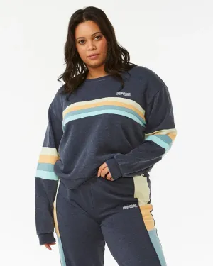 Timeless Chic Surf Revival Panelled Crew
