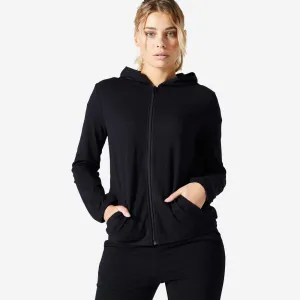 Sudadera fitness 100 cremallera Mujer Domyos Lightweight