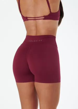 SERENE INVISIBLE SCRUNCH SHORTS - CRANBERRY Effortless Wear